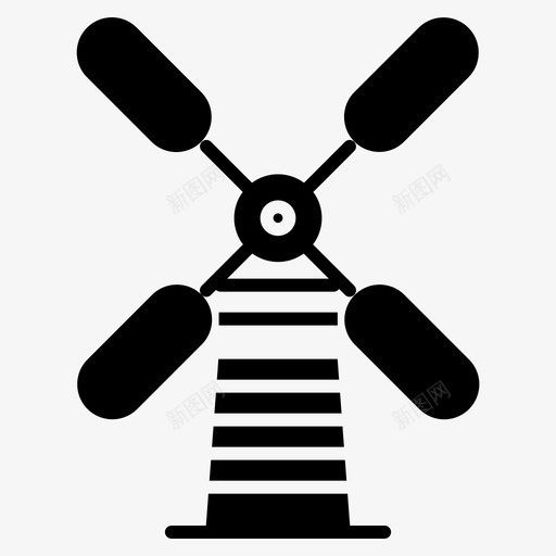 风车户外旅游图标svg_新图网 https://ixintu.com 户外 旅游 风车