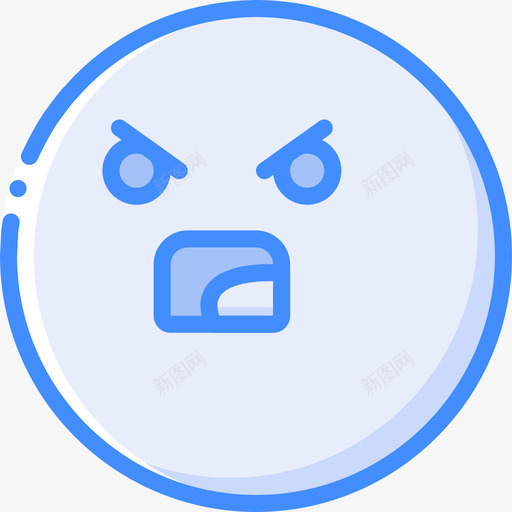 愤怒调查和评级蓝色图标svg_新图网 https://ixintu.com 愤怒 蓝色 评级 调查