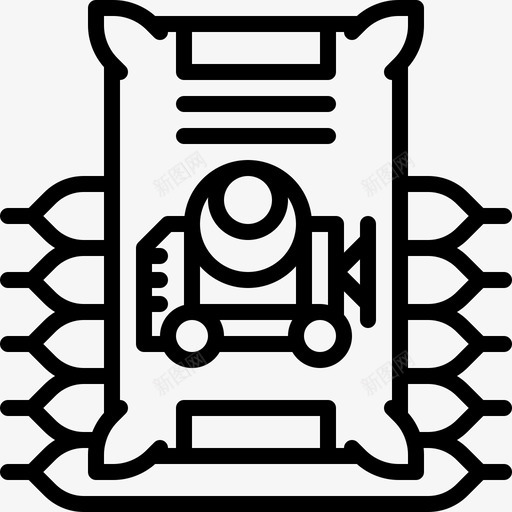 水泥建筑167线性图标svg_新图网 https://ixintu.com 建筑167 水泥 线性