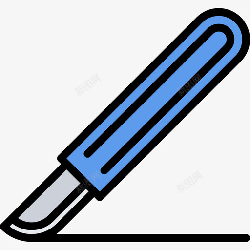手术刀医疗器械27彩色图标svg_新图网 https://ixintu.com 医疗器械27 彩色 手术刀
