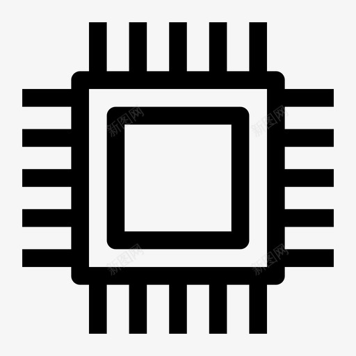 cpu芯片计算机图标svg_新图网 https://ixintu.com cpu gpu 处理器 数据库和服务器像素完善 芯片 计算机