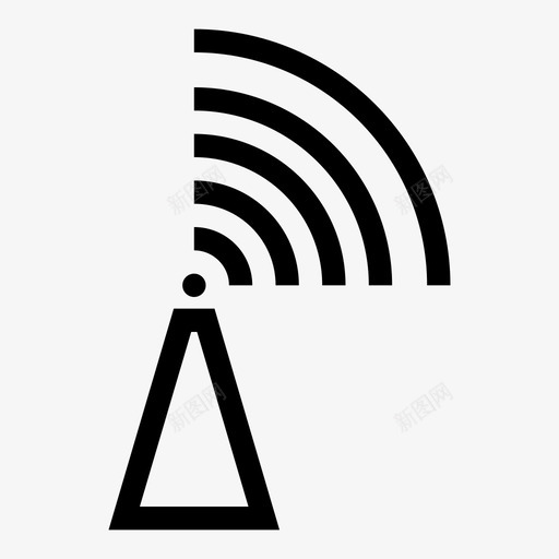 塔台信号连接互联网图标svg_新图网 https://ixintu.com 互联网 公司 塔台信号 网络 连接