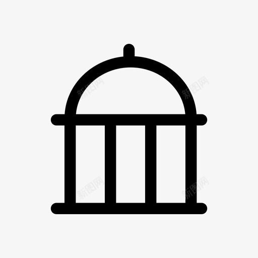 政府银行建筑图标svg_新图网 https://ixintu.com 1embold 建筑 政府 机构 银行