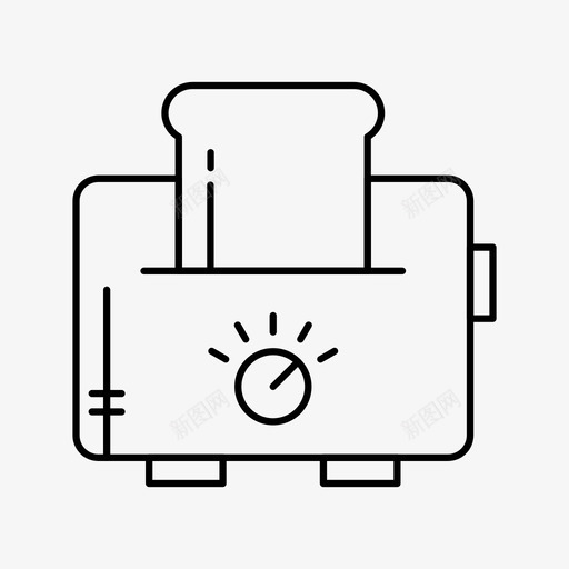 切片烤面包机电烤面包机厨房用具图标svg_新图网 https://ixintu.com 切片烤面包机 厨房用具 电烤面包机