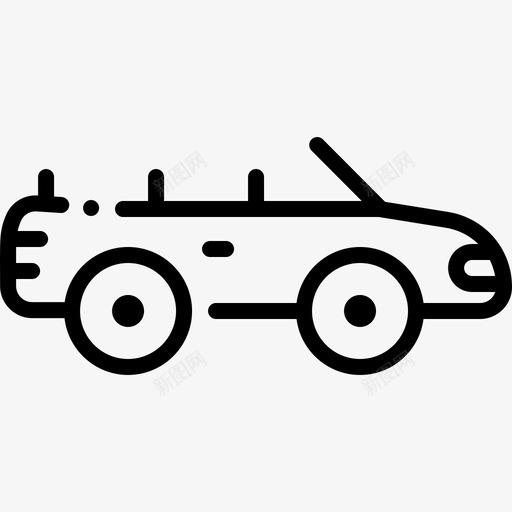 敞篷车运输163直线型图标svg_新图网 https://ixintu.com 敞篷车 直线 线型 运输