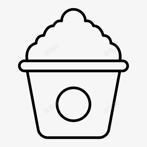 冰淇淋碗美味图标svg_新图网 https://ixintu.com 儿童玩具 冰淇淋 甜点 美味