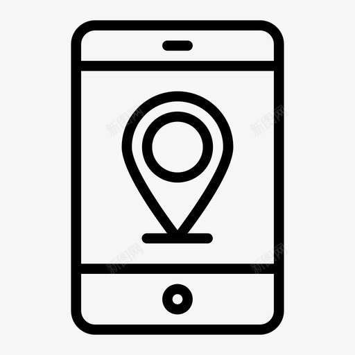 智能手机谷歌地图gps图标svg_新图网 https://ixintu.com gps 位置 智能城市 智能手机 谷歌地图