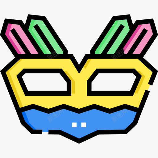 眼罩巴西嘉年华19线性颜色图标svg_新图网 https://ixintu.com 嘉年华 巴西 眼罩 线性 颜色