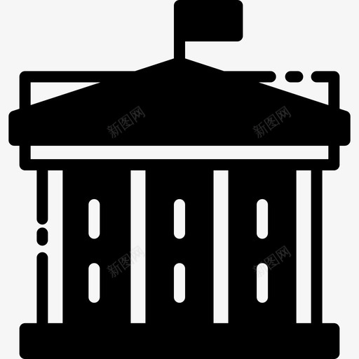 白宫地标29填充图标svg_新图网 https://ixintu.com 地标 填充 白宫