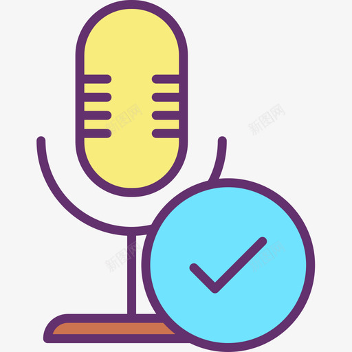麦克风音乐111线性彩色图标svg_新图网 https://ixintu.com 线性彩色 音乐111 麦克风