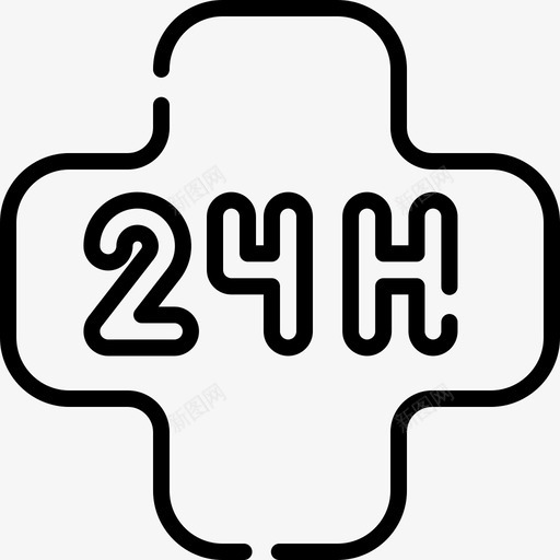 24小时健康55岁直系图标svg_新图网 https://ixintu.com 24小时 健康55岁 直系