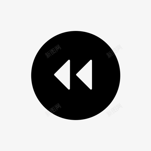 向后音乐倒带图标svg_新图网 https://ixintu.com 倒带 向后 时间 音乐