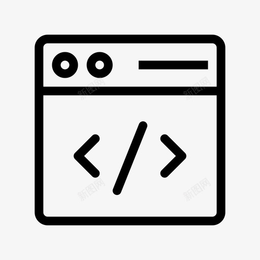 编程浏览器代码图标svg_新图网 https://ixintu.com 代码 全球商业像素完善 开发 浏览器 编码 编程 网页