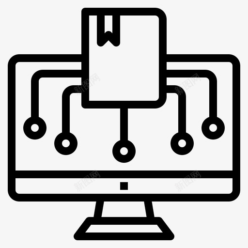 在线学习数字学习1线性图标svg_新图网 https://ixintu.com 在线学习 学习 数字 线性