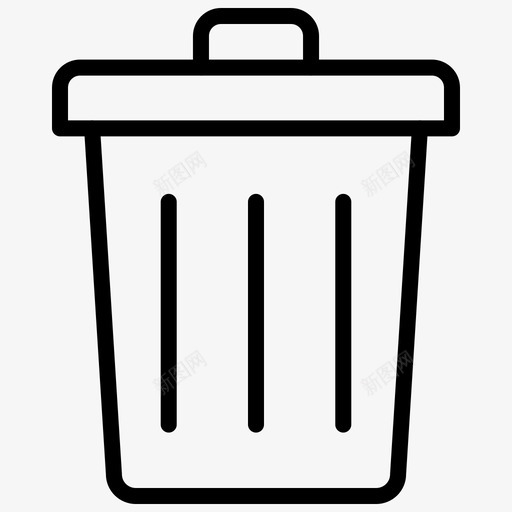 删除垃圾回收站图标svg_新图网 https://ixintu.com 删除 回收站 垃圾 垃圾桶 移除