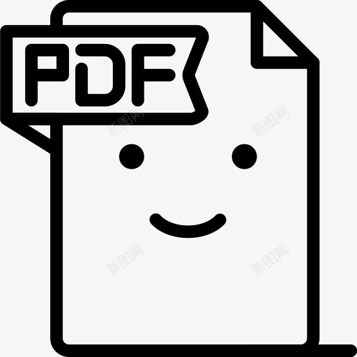 Pdf要素50线性图标svg_新图网 https://ixintu.com Pdf 线性 要素