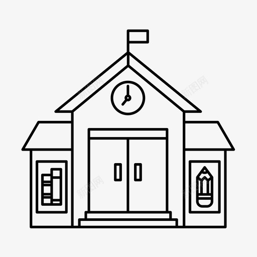 学校学院教育图标svg_新图网 https://ixintu.com 场所 大学 学校 学院 官方 教育