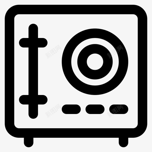保险箱存款钱图标svg_新图网 https://ixintu.com 一般 保险箱 商业 存款 纳康 黑白