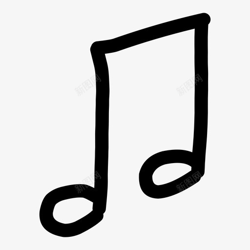 手绘音乐符号音符图标svg_新图网 https://ixintu.com 手绘 符号 音乐 音符 音调 音阶