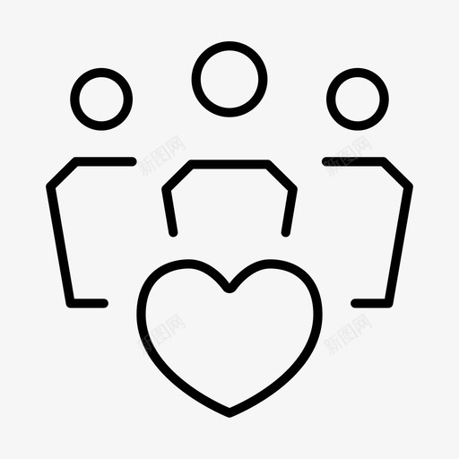 社交社区群图标svg_新图网 https://ixintu.com 共享 流行 用户 社交 社区 群