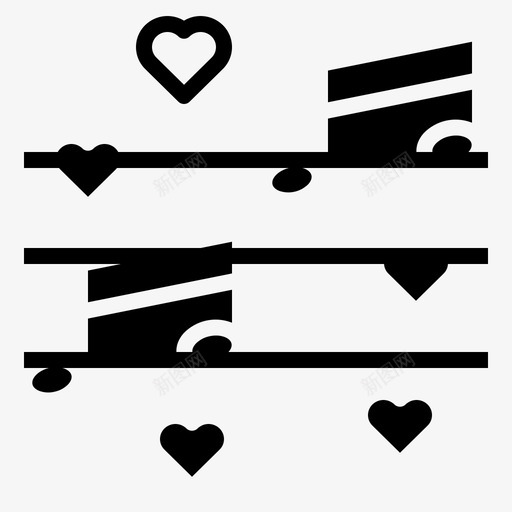 婚礼音乐笔记音乐和多媒体音乐笔记图标svg_新图网 https://ixintu.com 声音 多媒体 婚礼 笔记 音乐