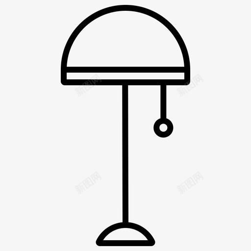 灯具家具装饰1轮廓图标svg_新图网 https://ixintu.com 家具装饰1 灯具 轮廓