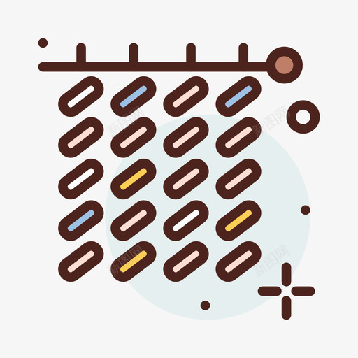 钩针工艺美术品6线颜色图标svg_新图网 https://ixintu.com 工艺美术品 钩针 颜色