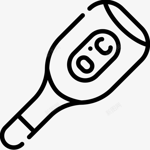 温度计健康55线性图标svg_新图网 https://ixintu.com 健康55 温度计 线性