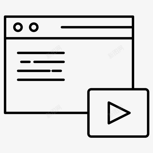 视频互联网互联网上的视频图标svg_新图网 https://ixintu.com 互联 互联网 常规 开发 线路 网上 视频