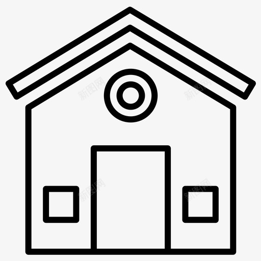 住宅小屋生态与环境粗体线条集183图标svg_新图网 https://ixintu.com 住宅 小屋 生态与环境粗体线条集183
