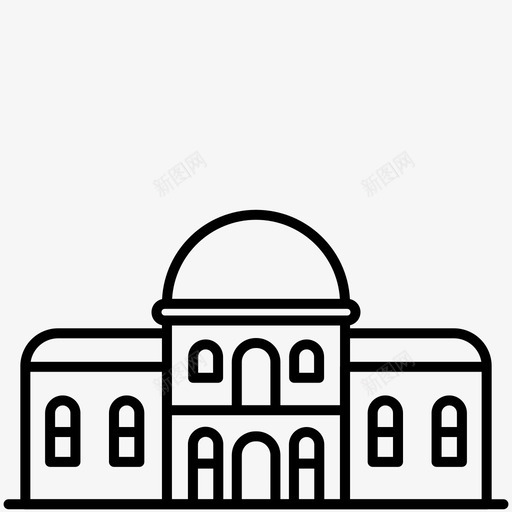 博物馆建筑城堡图标svg_新图网 https://ixintu.com 博物馆 城堡 娱乐 建筑 轮廓