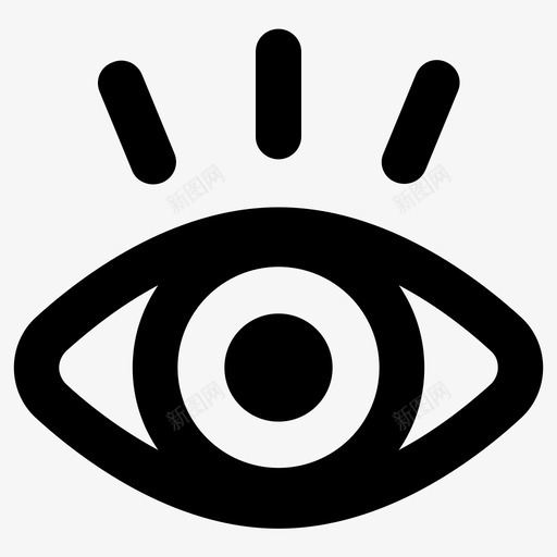 预览眼睛能见度图标svg_新图网 https://ixintu.com 眼睛 能见度 观看 视觉 预览