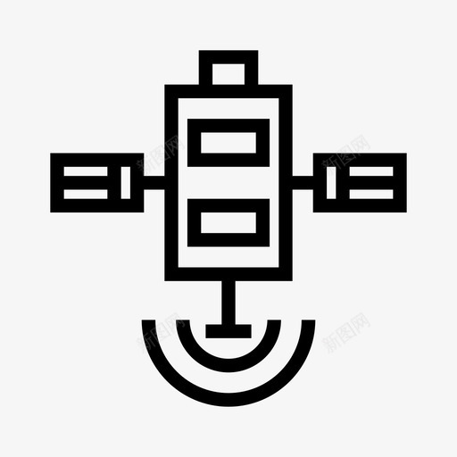 天线通信卫星图标svg_新图网 https://ixintu.com 卫星 天线 电子 航天 通信
