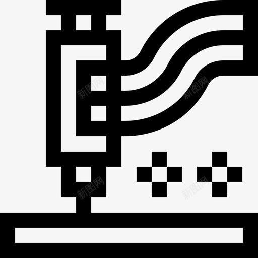 3d打印机机器人39线性图标svg_新图网 https://ixintu.com 3d打印机 机器人39 线性