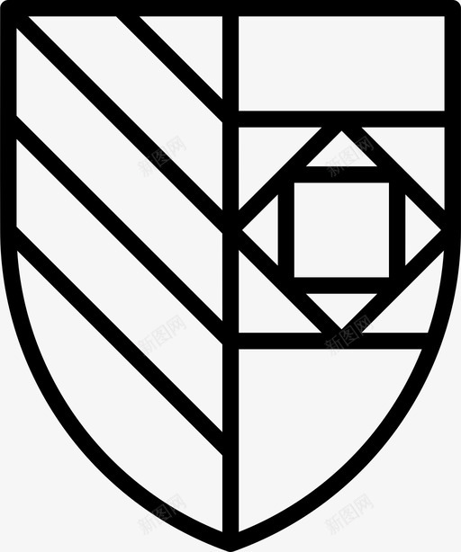 防御防护护盾图标svg_新图网 https://ixintu.com 加热器护盾 坦克 幻想rpg套装 护盾 防御 防护