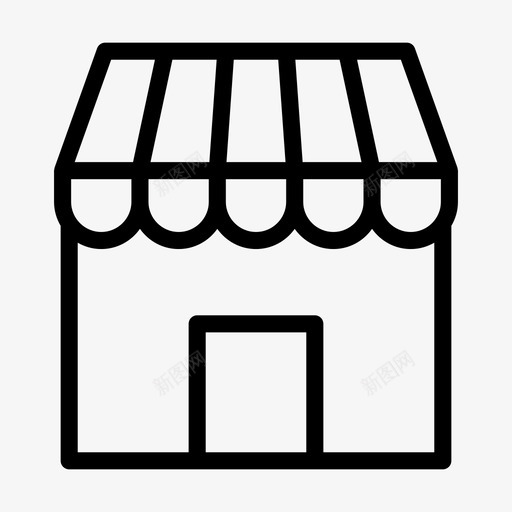 商店建筑购买图标svg_新图网 https://ixintu.com 商店 市场 建筑 标志 物流配送 购买