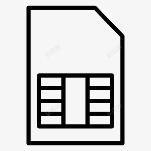 Sim工具包android8线性图标svg_新图网 https://ixintu.com Sim android 工具包 线性