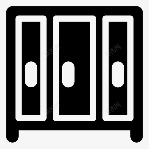 橱柜柜子储藏室图标svg_新图网 https://ixintu.com 储藏室 家 家具 家居家具雕文 柜子 橱柜 起居室