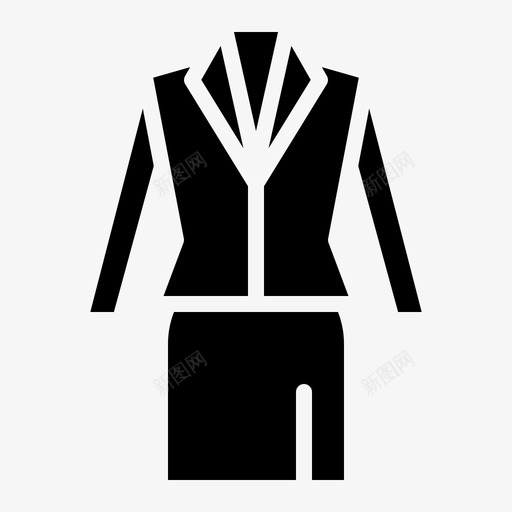 套装女装时尚2雕文图标svg_新图网 https://ixintu.com 套装 女装 时尚 雕文