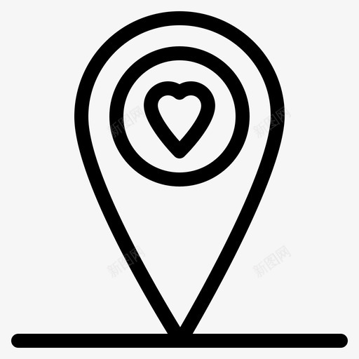 位置心脏地图针图标svg_新图网 https://ixintu.com 位置 地图 心脏 旅行