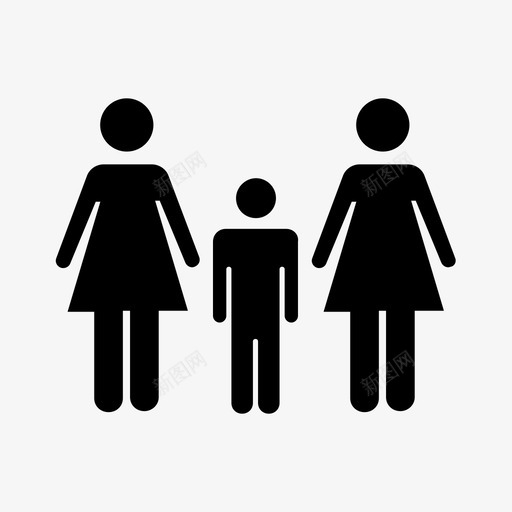 家庭孩子爱图标svg_新图网 https://ixintu.com 儿子 孩子 家庭 母亲