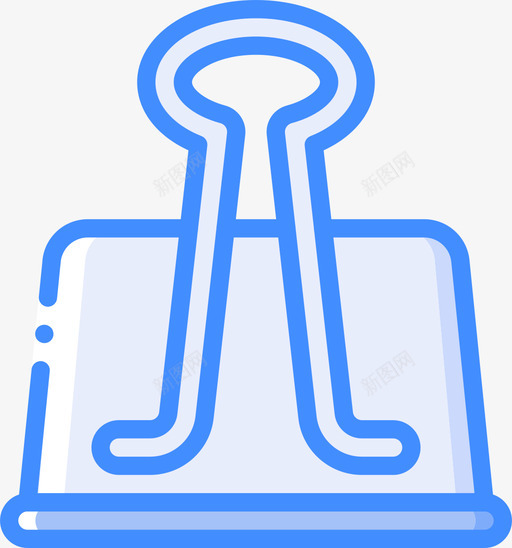 夹子文具59蓝色图标svg_新图网 https://ixintu.com 夹子 文具 蓝色