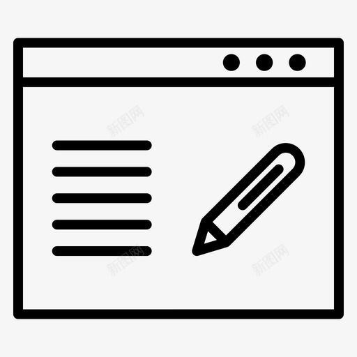 内容写作seo141线性图标svg_新图网 https://ixintu.com seo 内容 写作 线性