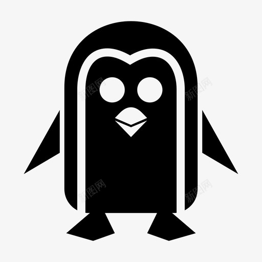企鹅动物鸟图标svg_新图网 https://ixintu.com 企鹅 动物 极地动物 雪地动物 鸟