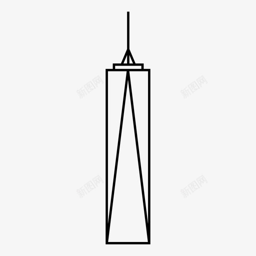 自由塔911美国图标svg_新图网 https://ixintu.com 911 9月11日纪念 一个世界贸易中心 爱国主义 美国 自由塔
