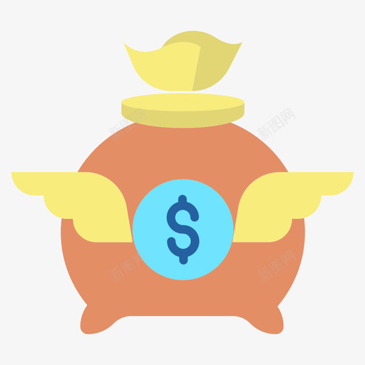 钱袋货币10单位图标svg_新图网 https://ixintu.com 单位 货币10 钱袋