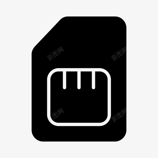 sim卡microsim电话图标svg_新图网 https://ixintu.com microsim sim simcard 电话 设备 项目