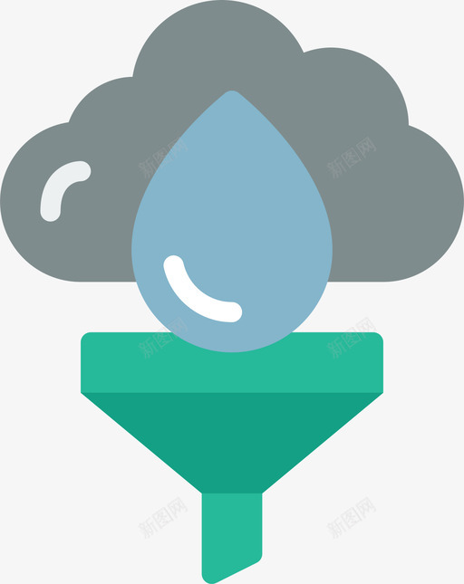 过滤器水17扁平图标svg_新图网 https://ixintu.com 扁平 水17 过滤器