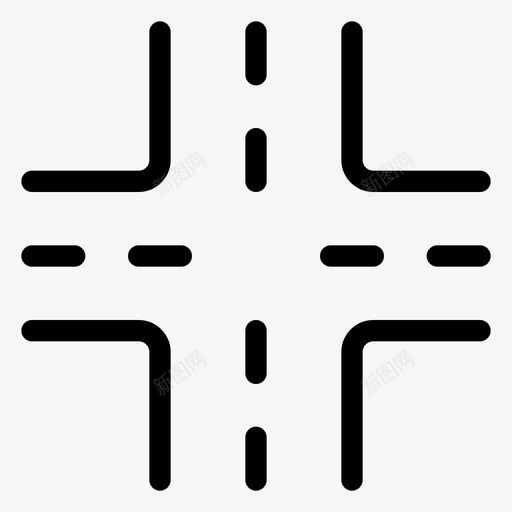道路交叉口交叉口交通工具图标svg_新图网 https://ixintu.com 1px plumo-ui 交叉口 交通工具 道路