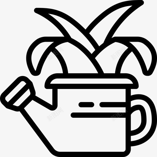 浇水植物32线性图标svg_新图网 https://ixintu.com 植物32 浇水 线性